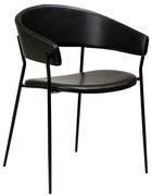 Dan-Form Crib Eetkamerstoel Gebogen Essenhout Zwart