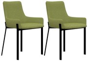 vidaXL Eetkamerstoelen 2 st stof groen