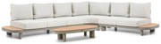 Hoek loungeset 6 personen Aluminium/Rope /Teak Taupe Santika Furniture Santika