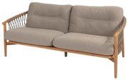 4 Seasons Outdoor Nora 3-zits loungebank naturel teak  Loungebank    beige weerbestendig