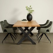 Tower Living Boomstamtafel Acacia X-poot 160 X 90 Cm Xara - 160 X 90cm.