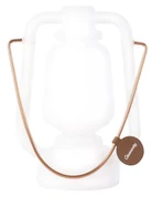 Buitenlamp LED Tafellamp wit flame effect 22 cm - Storm Mini Modern, Design IP44 Buitenverlichting rond