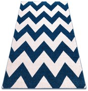 Tapijt SKETCH - FA66 blauw /wit - Zigzag