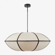 Patraix Hanglamp Van Linnen Zwart & Zwart Ø70 Cm - ↑25 Cm Patraix - Sklum