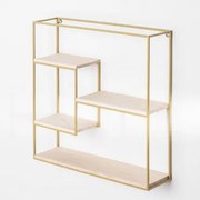 Yazek Wandrek ↔︎40 Cm Van Ijzer En Hout Goud - Sklum