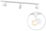 Smart railsysteem wit 1-fase 3-lichts incl. Wifi GU10 - Iconic Jeana Modern GU10 Binnenverlichting Lamp