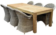 Macau Krista dining tuinset 240x100xH77 cm 7 delig rotan