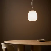 Hanglamp in matglas, langwerpige vorm, Raeyes