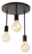 Smart plafondlamp zwart incl. 3 Wifi G95 - Facil