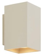 Moderne wandlamp beige GU10 50mm vierkant 2-lichts - Sandy