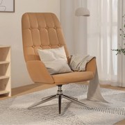 vidaXL Relaxstoel kunstsuède taupe