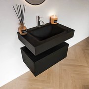 Zaro Alan badmeubel 70cm urban 1 lade met vrijhangende wastafel cloud midden 1 kraangat urban