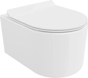 Mexen Sofia wc-kom Rimless met langzaam vallende dunne bril, duroplast, glanzend wit - 30540100
