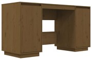 vidaXL Bureau 140x50x75 cm massief grenenhout honingbruin