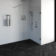 BRAUER Create Inloopdouche - 120x200cm - profielloos - antikalk - 8mm veiligheidsglas - geborsteld RVS 4JC1-120g