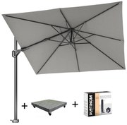 Voyager T2 zweefparasol 270x270 cm Manhattan met 120KG voet en hoes