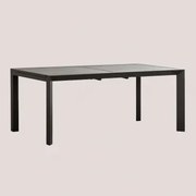 Rectangulaire Uitschuifbare Aluminium Tuintafel 180-240x100 Cm Starmi Grijs – Grafiet - Sklum