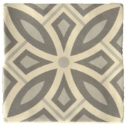 Terre d'Azur Madelaine Decor 4 wandtegel 13x13cm creme - 30 stuks per doos