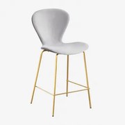 Op Een Hoge Kruk. ↑65 Cm & Goud & Fluwelen Grijs – Koel & Fluwelen - Sklum