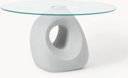 Ronde eettafel Linus met glazen tafelblad, in verschillende formaten