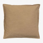 Vierkante Kussen 45x45 Cm In Katoen Elezar Brown Latte - Sklum