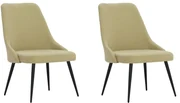 vidaXL Eetkamerstoelen 2 st stof groen