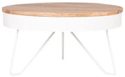 LABEL51 Salontafel Saran 80x80x43 cm hout wit