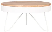 LABEL51 Salontafel Saran 80x80x43 cm hout wit