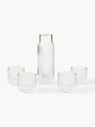 Handgeblazen karaf Aleo met waterglazen, 5-delig