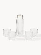 Mondgeblazen karaf Aleo met tumblers, 5-delig