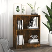 vidaXL Boekenkast 60x24x74,5 cm bewerkt hout gerookt eikenkleurig