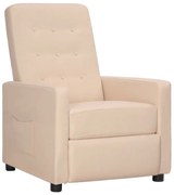 vidaXL Fauteuil verstelbaar stof taupe