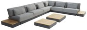 4 Seasons Outdoor Ibiza platform hoekbank XL * SALE * Loungeset houtkleur weerbestendig