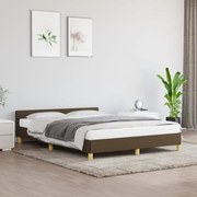 vidaXL Bedframe met hoofdeinde stof donkerblauw 140x190 cm