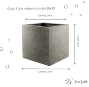 Pot Grigio Cube Natural concrete