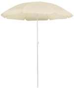 vidaXL Parasol met stalen paal 180 cm zandkleurig