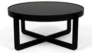 Zuiver Centre Round Black Ronde Design Salontafel Zwart - 68 X 68cm.
