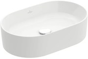 Villeroy & Boch Collaro opzetwastafel ovaal 56x36cm zonder overloop zonder kraangat wit 4A195601