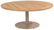 Taste by 4 Seasons Outdoor Saba low dining tafel latte met teak blad Ø 160 cm  Tuintafel    beige weerbestendig