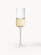 Handgemaakte champagneglazen Cami met groefstructuur, 4 stuks