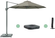 Zweefparasol  Ø3m T1 (incl. voet + hoes) taupe Taupe-naturel-bruin Platinum Voyager