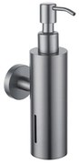 Fortifura Calvi zeepdispenser - wand - rond - Geborsteld Gunmetal PVD SW1111571