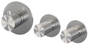 Brauer Brushed Carving inbouwthermostaat - met inbouwdeel - 3 carving knoppen - PVD - geborsteld RVS 5-NG-089