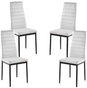 Set 4 Lauter Fluwelen Stoelen