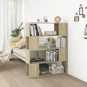 vidaXL Boekenkast/kamerscherm 100x24x124 cm sonoma eikenkleurig