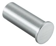 Fortifura Calvi Handdoekhaak - rond - enkel - Geborsteld RVS PVD (RVS) Single_Towelhook_RVS