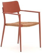 Dining tuinstoel | Bellagio  Cino | Wicker (vlechtwerk) | Rood - Roze | Stapelbaar | Kees Smit Tuinmeubelen