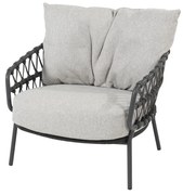 4 Seasons Outdoor Calpi loungestoel  Loungestoel    antraciet weerbestendig