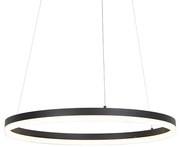 Eettafel / Eetkamer Design hanglamp zwart 60 cm incl. LED 3-staps dimbaar - Anello Modern rond Binnenverlichting Lamp