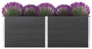 vidaXL Plantenbak verhoogd 250x100x91 cm HKC grijs